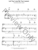 Let Your Loss Be Your Lesson piano sheet music cover